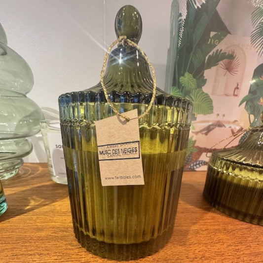 BOUGIE BONBONNIERE VERTE 400GR