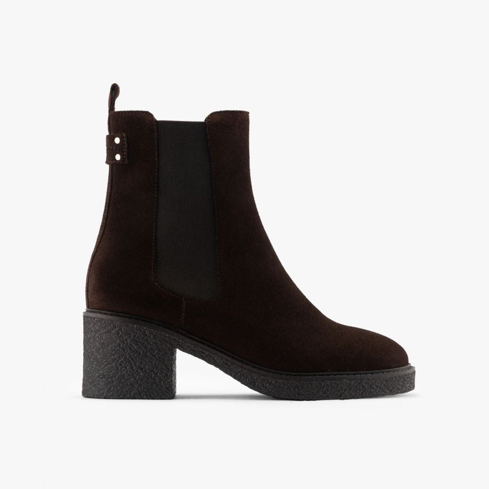 BOOTS GIULIA CUIR VELOURS MARRON