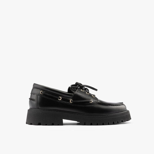 MOCASSINS HENRIETTE CUIR GLACE NOIR