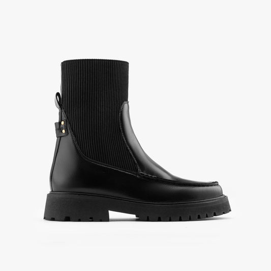 BOOTS JANELLE CUIR GLACE NOIR