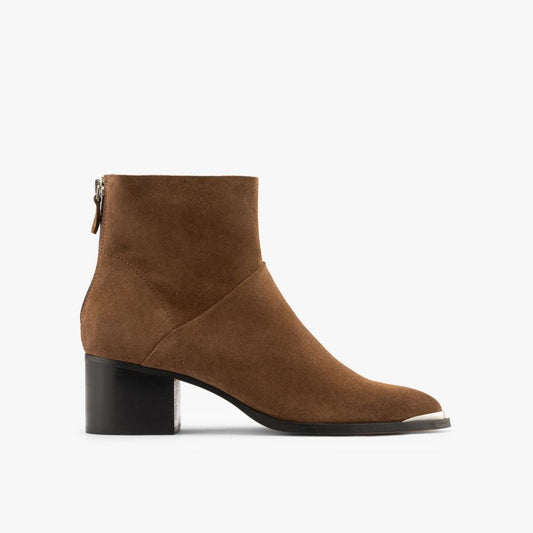 BOOTS MARYLOU CUIR VELOURS TAUPE
