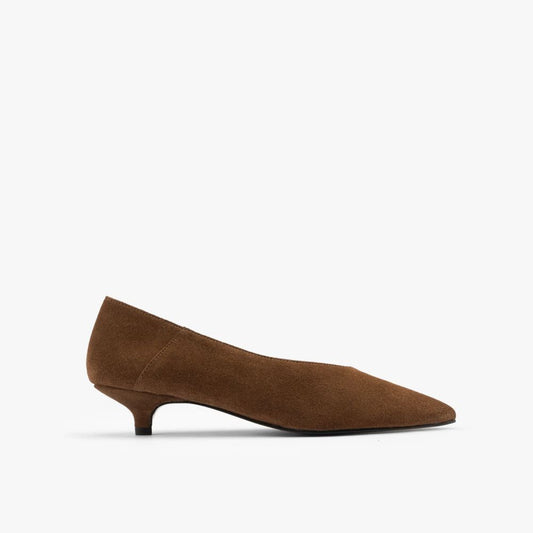 ESCARPINS MYLENE CUIR VELOURS TAUPE
