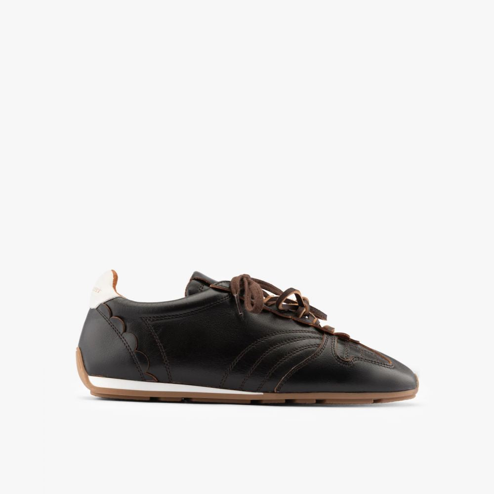 BASKETS JULIETTE CUIR VINTAGE MARRON