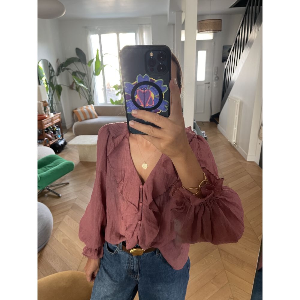 Blouse coloris Framboise