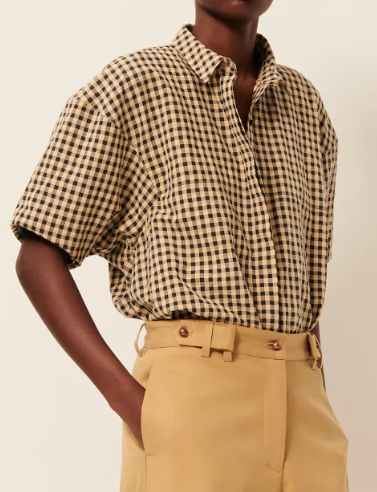 BLOUSE FLORENTINA-Sandblack