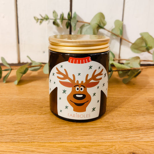 BOUGIE PULL DE NOEL BLANC 140GR