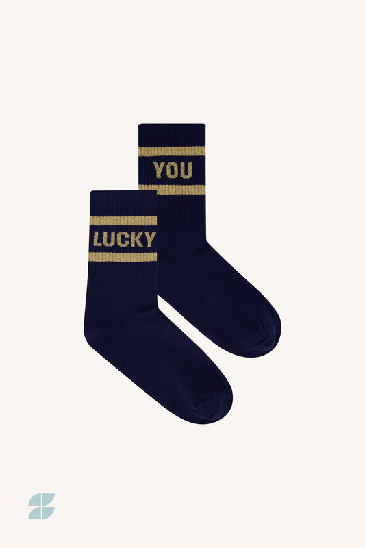CHAUSSETTES LUCKY SPARKLE 601 / NAVY GOLD
