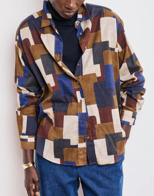 CHEMISE CINEMA COL 01 BROWN