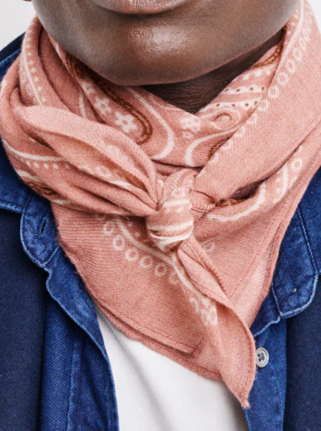 ECHARPE BANDANA COL 03 OLD PINK