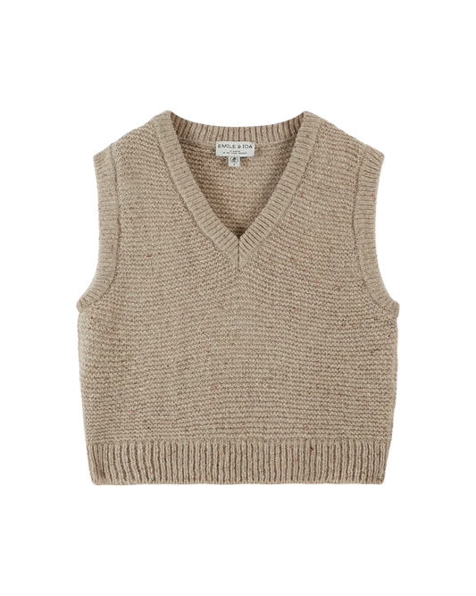 PULLOVERS SANS MANCHES IDA-AMELOT ARGILE