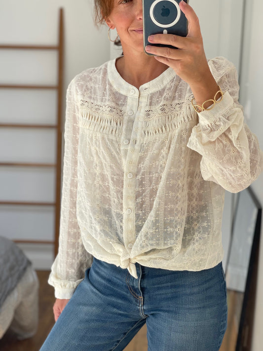 CHEMISE 521081 BRODERIE ECRU