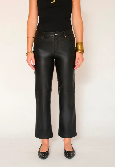 PANTALON THE LINDA LEATHER BLACK