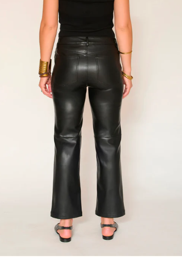 PANTALON THE LINDA LEATHER BLACK