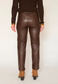 PANTALON THE LINDA LEATHER BROWN