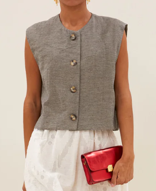 Nori Melange Gilet Charcoal Melee