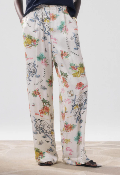 PANTALON-PAYSAGE BFPH621-01 NATURAL & MULTICOLOR