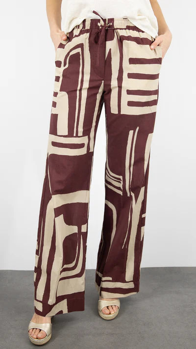 PANTALON-PULAM BFPT626-01 NATURAL & BROWN