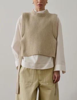PULL SS MANCHE FIRMUS ECRU CHINE