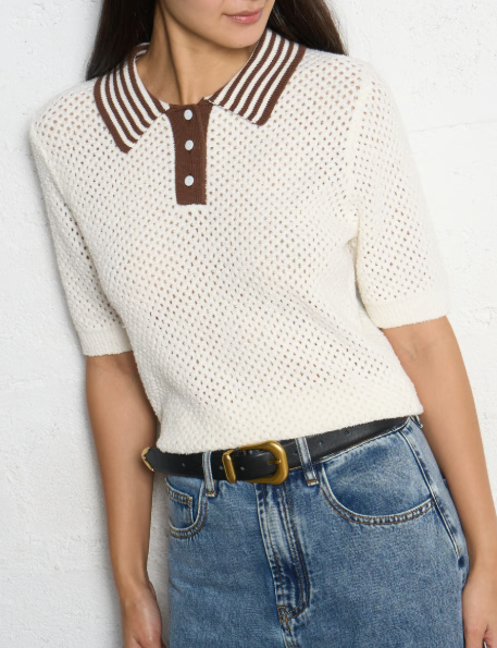 PULL PERIGUE 01-BLANC CASSE