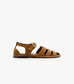 SANDALES JENNY CUIR VELOURS CAMEL