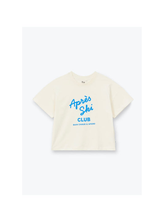 T-SHIRT FEMME SKI CLUB H25WT08 ECRU