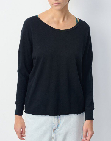 T-SHIRT ML COL BATEAU SONOMA NOIR VINTAGE SON31GH25