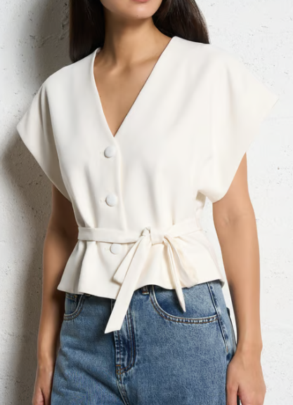 TOP LAZLO 01-BLANC CASSE