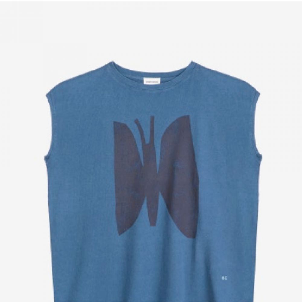 BUTTERFLY LOOSE T-SHIRT 124AD005 PRUSSIAN BLUE